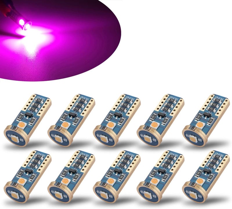 iBrightstar Extremely Bright Wedge T10 168 194 LED Bulbs for Car Interior Dome Map Door Courtesy License Plate Lights, Purple - Image 1